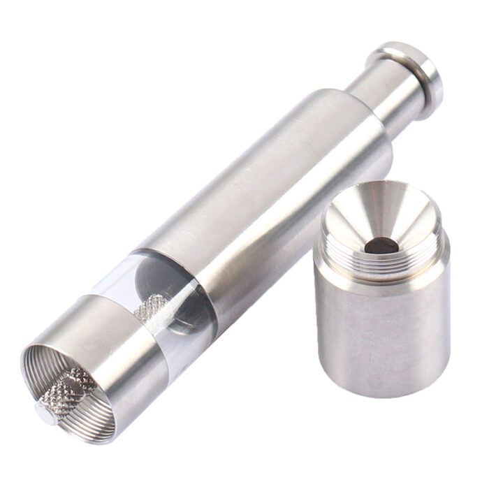One Handed Operation Thumb Push High Quality Stainless Steel Spice Grinder - Image 10