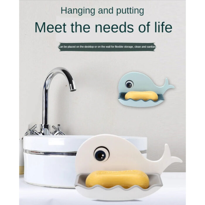 Pack Of 3 Fish-Shaped Double-Layer Adhesive Waterproof Soap Bar Holder Stand Rack For Bathroom, Shower, And Kitchen Walls - Image 10