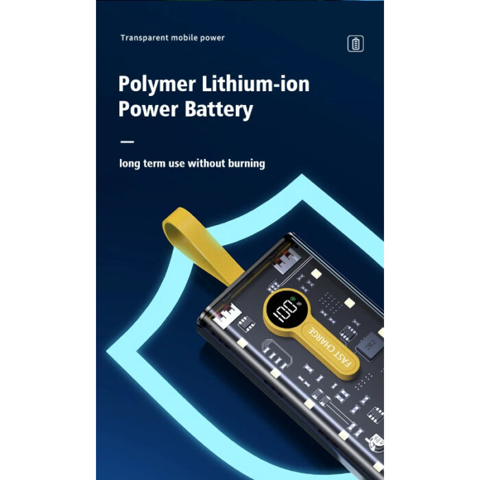 Maphie 20000mAh Portable PD66W Transparent Two Way Fast Charging Power Bank With Multiple Protection Features - Image 4