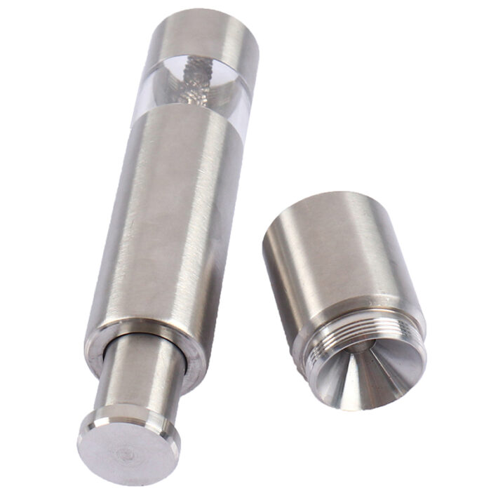 One Handed Operation Thumb Push High Quality Stainless Steel Spice Grinder - Image 19