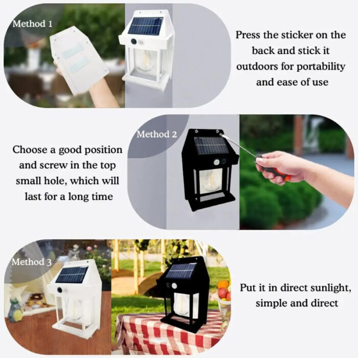 BK-888 Mini Waterproof Solar Interaction Wall Lamp With Motion Sensor Security Light, Featuring 3 Lighting Levels - Image 12