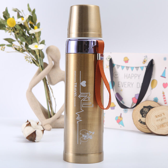 800ml Stylish Double Layer Stainless Steel Thermos Vacuum Insulated Bottle - Image 3