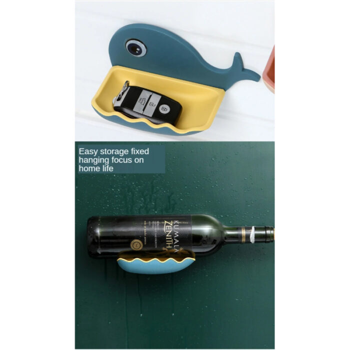 Pack Of 3 Fish-Shaped Double-Layer Adhesive Waterproof Soap Bar Holder Stand Rack For Bathroom, Shower, And Kitchen Walls - Image 5