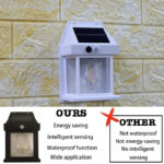 BK-888 Mini Waterproof Solar Interaction Wall Lamp With Motion Sensor Security Light, Featuring 3 Lighting Levels - Image 7