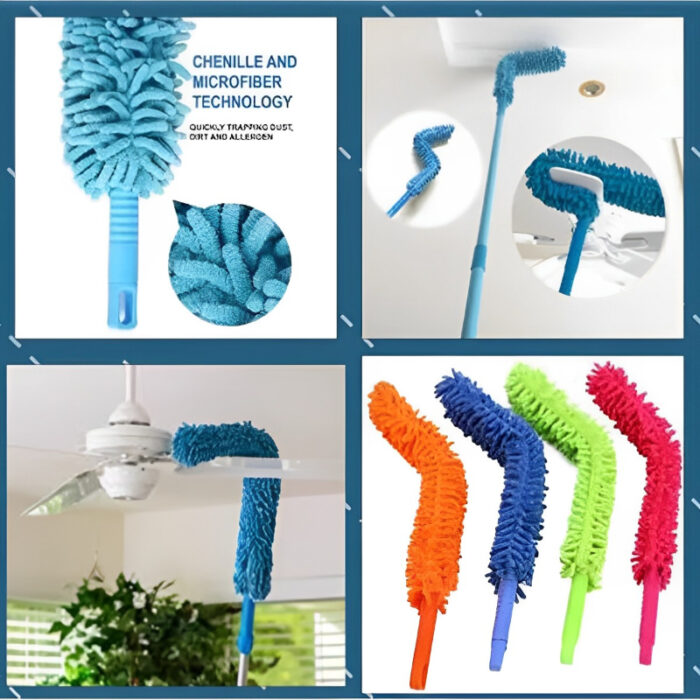 Multi-Functional Flexible Micro Fiber Duster With Telescopic Stainless Steel Handle - Image 1