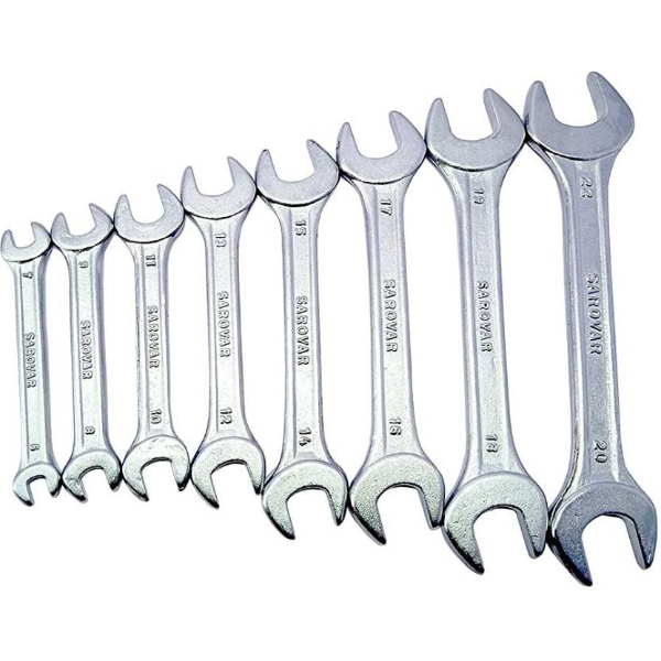 Set Of 8 Double Rust Resistant Open End Spanners - Image 9