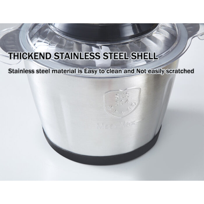 SL-2021 3L Multifunctional 300W Electric Meat Grinder Chopper with Variable Speed, Stainless Steel Blades And Safety Interlock - Image 7