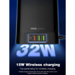 LDNIO SEW 4485 Multifunctional Smart Tower Power Strip with 2500W Surge Protection and Wireless Charging - Image 9