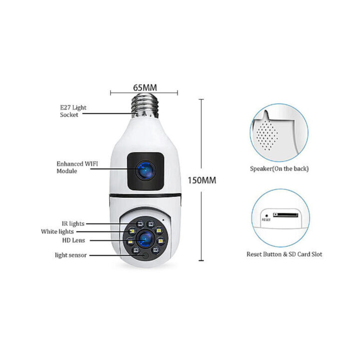Wireless 360-Degree Pan-Tilt-Zoom Smart Camera with Dual Lenses and IP Connectivity - Image 5