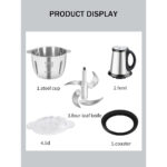 SL-2021 3L Multifunctional 300W Electric Meat Grinder Chopper with Variable Speed, Stainless Steel Blades And Safety Interlock - Image 8