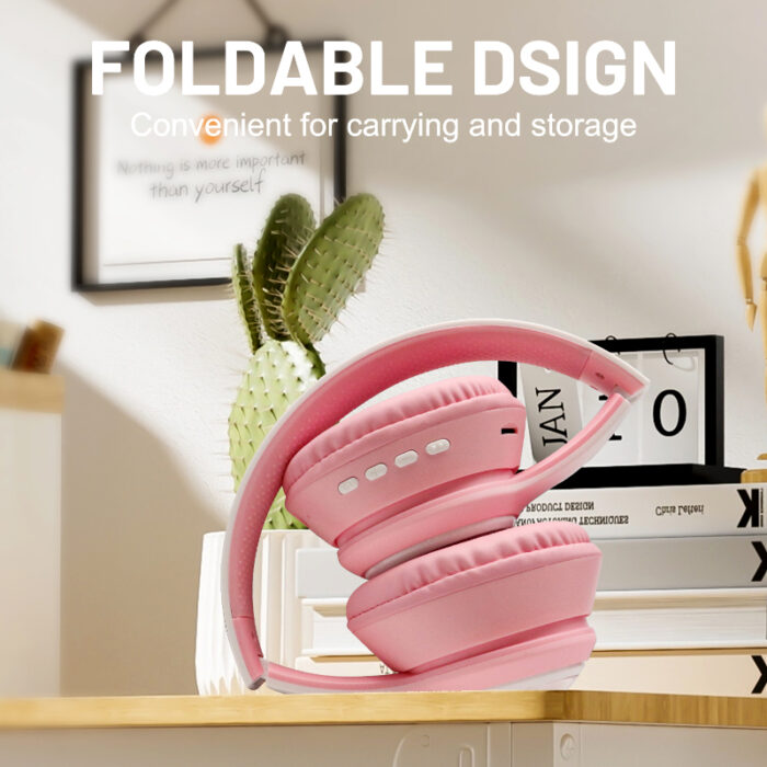 AKZ-08 Adorable Cartoon Design Bluetooth 5.3 Wireless Headphones with Hi-Res Audio, Long Battery Life, and Built-in Mic - Image 5