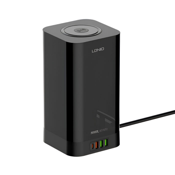LDNIO SEW 4485 Multifunctional Smart Tower Power Strip with 2500W Surge Protection and Wireless Charging - Image 20