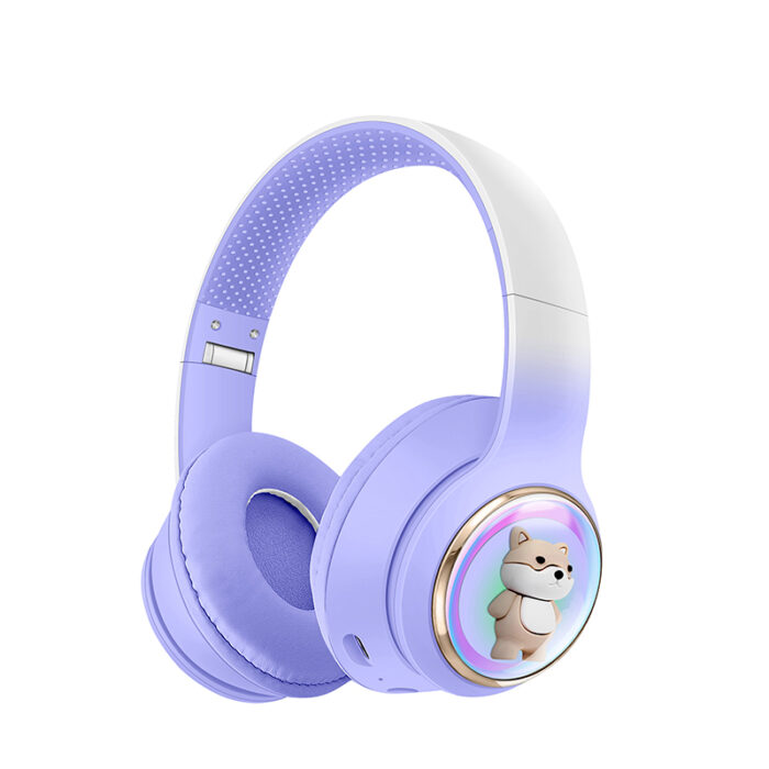 AKZ-52 Cute Cartoon Bluetooth 5.3 Wireless Headphones with HiFi Sound, TF Card Slot and Foldable Design - Image 7