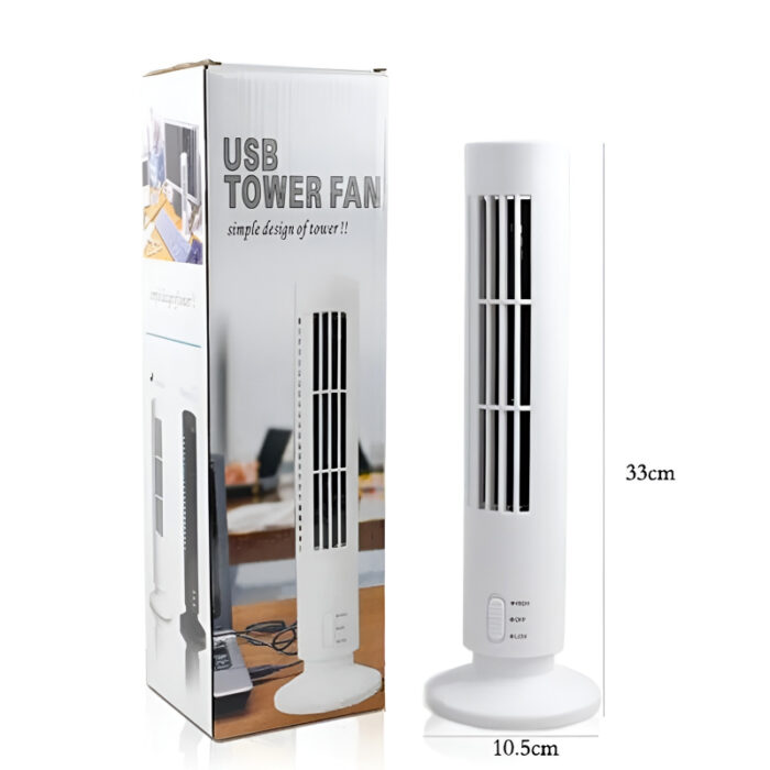 CoolWave USB Vertical Bladeless Tower Fan – Mini Air Conditioner, Quiet Cooling Fan for Home, Office, and Desktop - Image 12