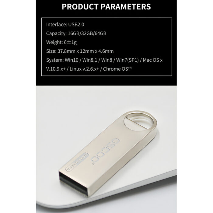 OSCOO OO2U-2 Metal USB 3.0 Flash Drive - 100% Original, 32/64/128GB High-Speed Pen Drive Memory Stick - Image 7