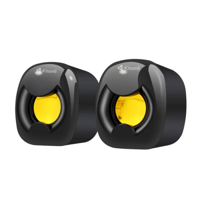 Kisonli A-202 Compact Stereo USB 2.0 PC Speakers with Deep Bass and AUX Input - Image 5