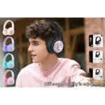 AKZ-52 Cute Cartoon Bluetooth 5.3 Wireless Headphones with HiFi Sound, TF Card Slot and Foldable Design - Image 8