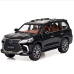 Lexus LX570 Alloy Pull Back Model Diecast Metal Vehicles with Sound Light & 6 Open Doors Car