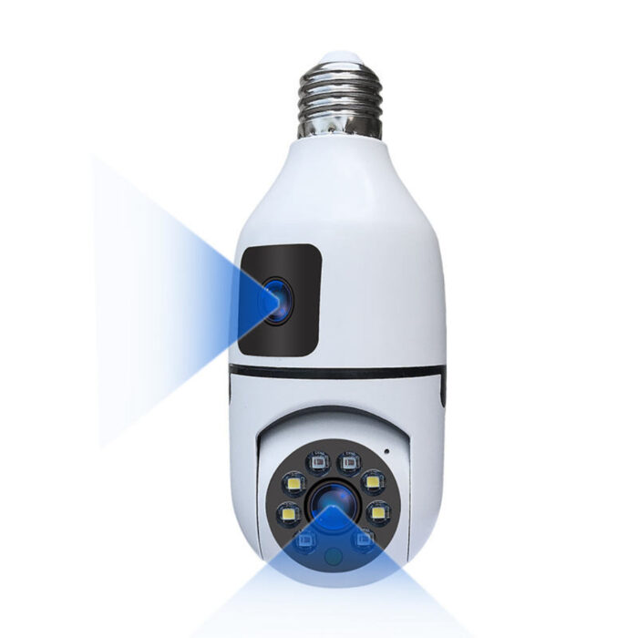 Wireless 360-Degree Pan-Tilt-Zoom Smart Camera with Dual Lenses and IP Connectivity - Image 1