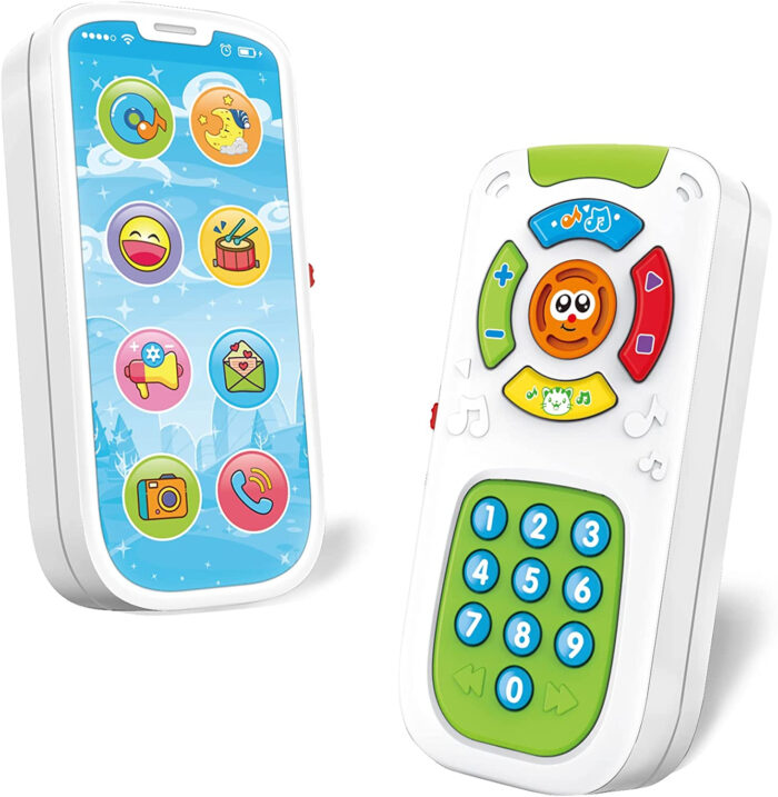 Baby Musical TV Remote Control And Smart Phone Toy With Light And Sounds Early Learning Toy - Image 1