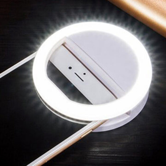 Pack Of 2 Mini Portable USB Rechargeable Selfie Ring Light With 3 Brightness Levels - Image 8