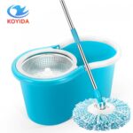 360 Spin Mop Bucket Set Portable Double Drive Stainless Steel Bucket Hand Pressure Rotation - Image 5