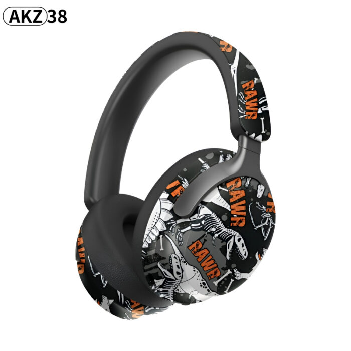 AKZ-38 Graffiti Style Wireless Bluetooth Headphones with 6D Stereo Sound & Built-in Mic - Image 5