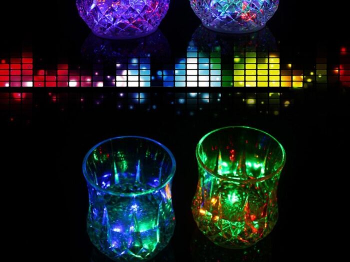 LED Flashing Glowing Water Liquid Activated Light Up Glass Cup Mug Luminous Party Drink Cup - Image 7