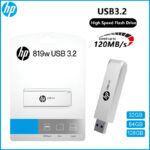 HP 819w High-Speed Metal Slide Design USB 3.2 Flash Drive – 32GB/64GB/128GB