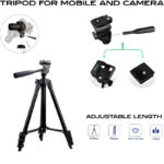 3301 Multi-Functional Professional Lightweight Portable Tripod Stand For Mobile Phones And Cameras - Image 9