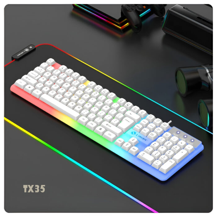 TX35 Limeide RGB Suspension Backlit Lightweight Luminous Wired Gaming Keyboard - Image 14