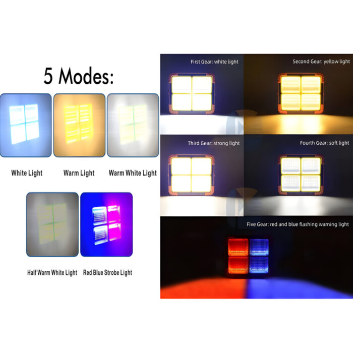 X8 Multifunctional Portable 1000W Solar LED Street Light High-Quality Rechargeable Off-Grid Private Lighting Solution - Image 9
