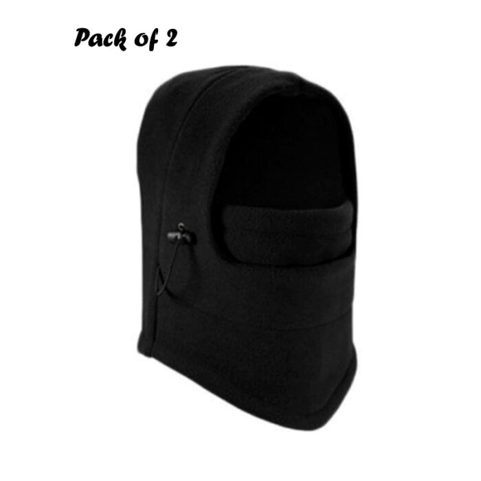 Pack Of 2 Pcs 6 In 1 Unisex Winter Fleece Thermal Balaclava Ski Snood Hood Neck Warmer Hats - Image 5