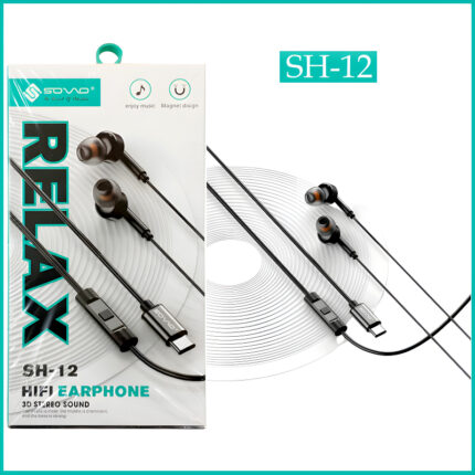 SOVO SH-12 RELAX (Type-C) 3D Stereo Sound Handsfree