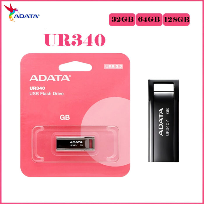 Adata UR 340 USB 3.2 Flash Drive with 32GB, 64GB and 128GB Capacity - Image 1