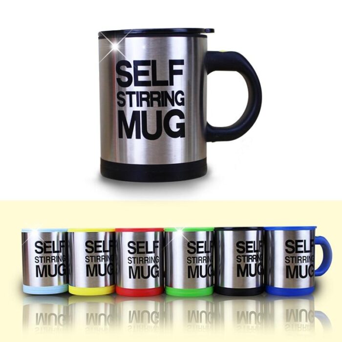 Coffee Mug Creative Stainless Steel Self Stirring With Lid Automatic Mixing Lazy Insulated Cup - Image 12