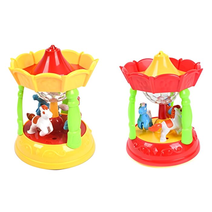 Battery-Operated Carousel Toy With 3D Lights And Musical Features - Image 1