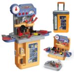 3 In 1 Carpenter Engineer Role-Play Suitcase 39 Pcs Simulation Pretend Playset For Toddlers