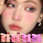 (pack of 4 )Jelly Blush Stick Blush Lip Gloss Stick Blusher Lasting Natural Moisturizing Makeup Water Tint Lip - Image 2