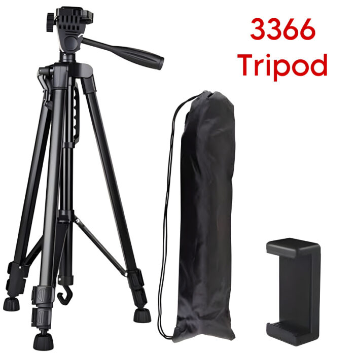 3366 Multi-Functional Professional Lightweight Portable Tripod Stand For Mobile Phones And Cameras - Image 17