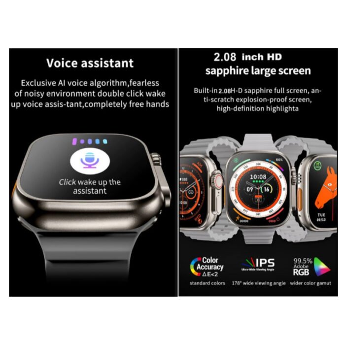 X8 Ultra 2.08-Inch NFC Always-On Display Smart Watch With Bluetooth Calling - Image 9