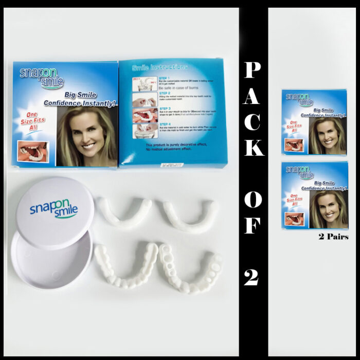 Pack Of 2 Pairs Snap-On Smile Custom Fit Perfect Smile Veneers In 3 Easy Steps - Image 8