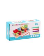 Wooden Fishing Four Post | Geometric Shape Sorter With Magnetic Fishing Game (Random color) - Image 7