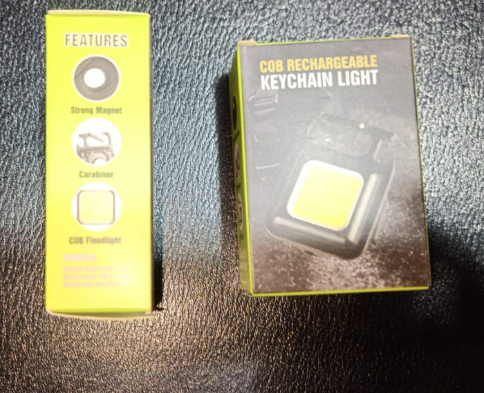 Black Metal Led Cob Light Key Chain - Image 4