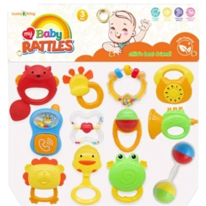 My Baby Rattles Set (12 Pcs) New-born Hand Bells Baby Toys 0-12 Months(random ) - Image 7