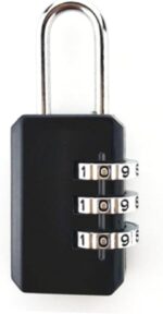 Greatangle-uk 3 Digit Code Combination Padlock For Luggage Combination Number Lock Padlock For Zipper Bag Suitcase Drawer Durable Locks Black - Image 2