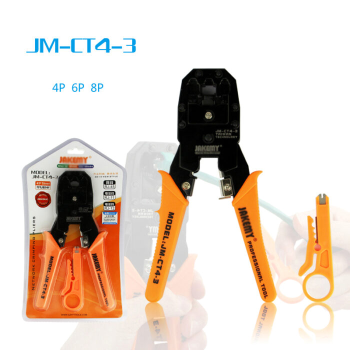 JM-CT4-3 Jakemy High Quality 3 Holes Network Crimping Plier - Image 1
