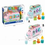 Happy Bus Shape Xylophone For Kids Multi Color