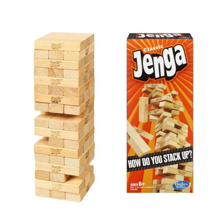 Classic Jenga Wooden Stacking Tower Board Game For Kids - Image 1