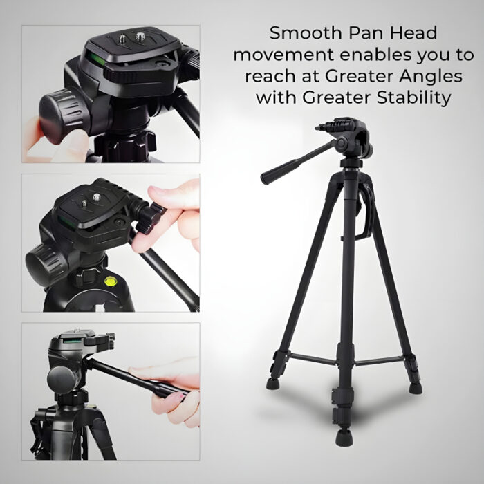 T-3520 Multi-Functional Professional Portable Tripod Stand For Mobile Phones, DSLR Cameras And Video Camcorders - Image 5